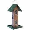 Songbird Essentials Tube Feeder With Tray, Green And Brown