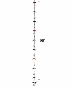 Ancient Graffiti Umbrella And Bell Rain Chain, Multicolored 10 Ancient Graffiti Umbrella And Bell Rain Chain, Multicolored