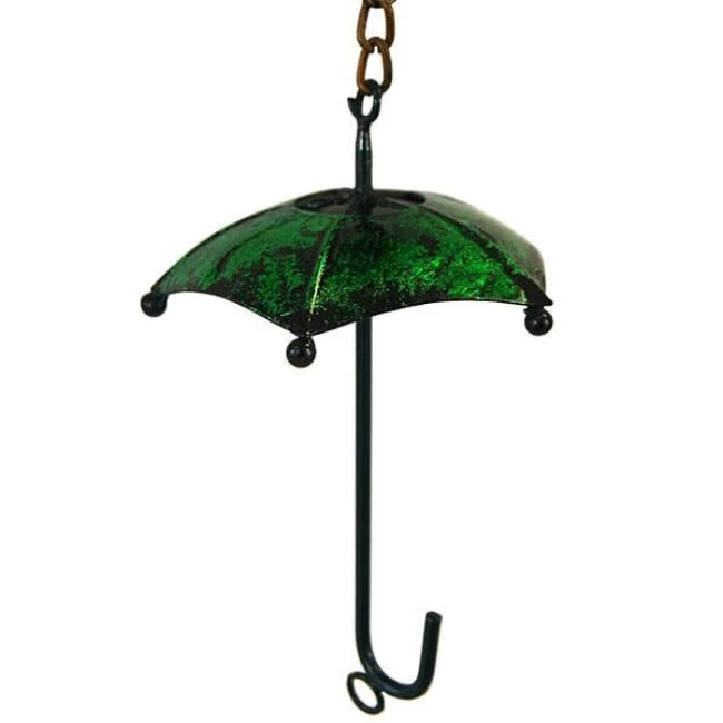 Ancient Graffiti Umbrella And Bell Rain Chain, Multicolored 4 Ancient Graffiti Umbrella And Bell Rain Chain, Multicolored