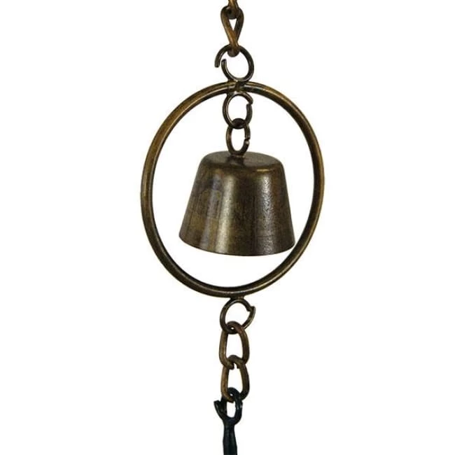 Ancient Graffiti Umbrella And Bell Rain Chain, Multicolored 5 Ancient Graffiti Umbrella And Bell Rain Chain, Multicolored