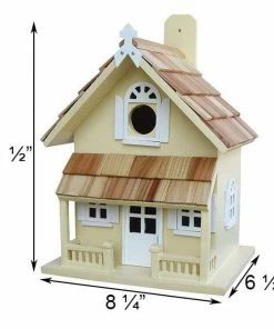 Home Bazaar Victorian Cottage Butternut Bird House