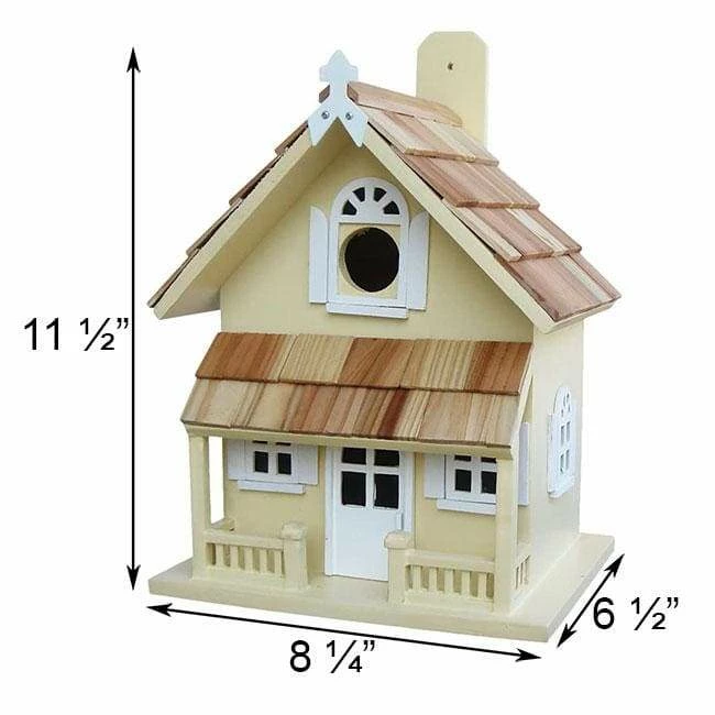 Home Bazaar Victorian Cottage Butternut Bird House 4 Home Bazaar Victorian Cottage Butternut Bird House
