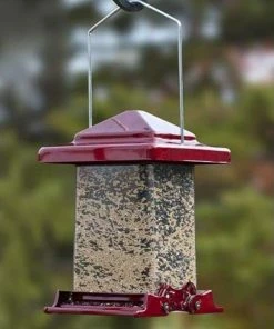 Woodlink Hanging Feeders Weight Sensitive Red Wild Bird Feeder