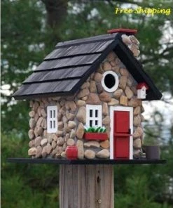 Home Bazaar Decorative Houses Windy Ridge Stone Bird House