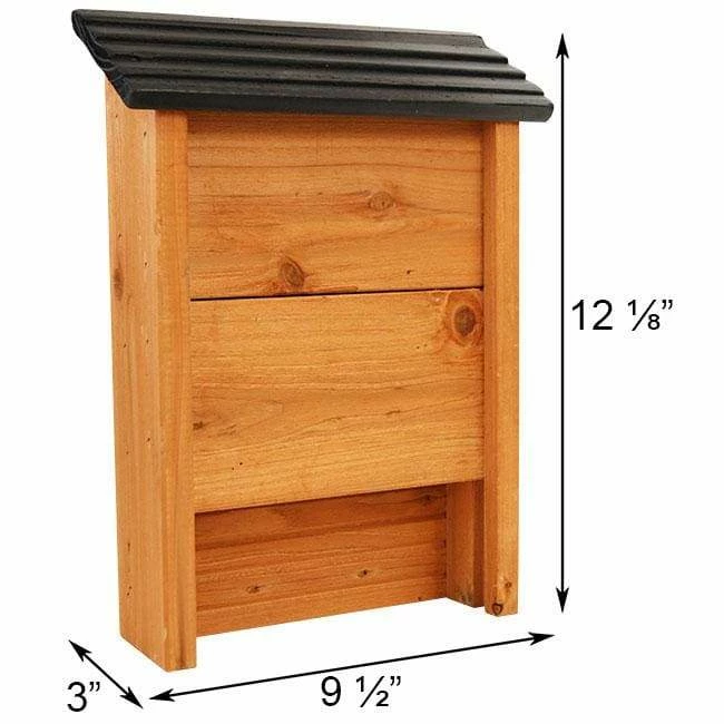 Woodlink Wooden Bat Shelter With Black Roof, 15 Bats 4 Woodlink Wooden Bat Shelter With Black Roof, 15 Bats