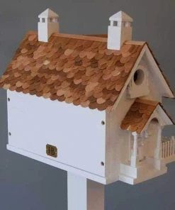 Home Bazaar Decorative Houses Wrension White Bird House